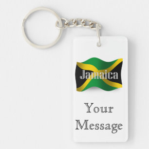 Drapeau de ondulation de la Jamaïque
