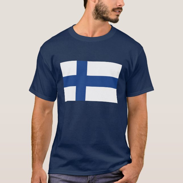 Drapeau de pays finlandais des T-shirts de la (Devant)