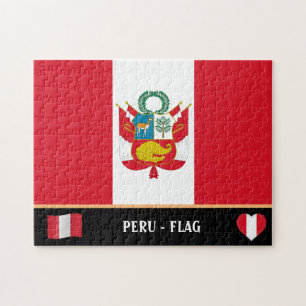 Drapeau de Peruvia / Pérou Jigsaw Puzzle