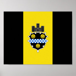 Drapeau de Pittsburgh, affiche de Pennsylvanie