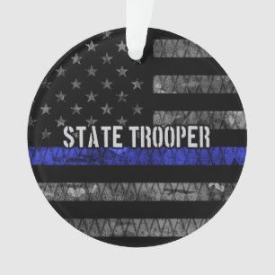 Drapeau de police de l'État en détresse