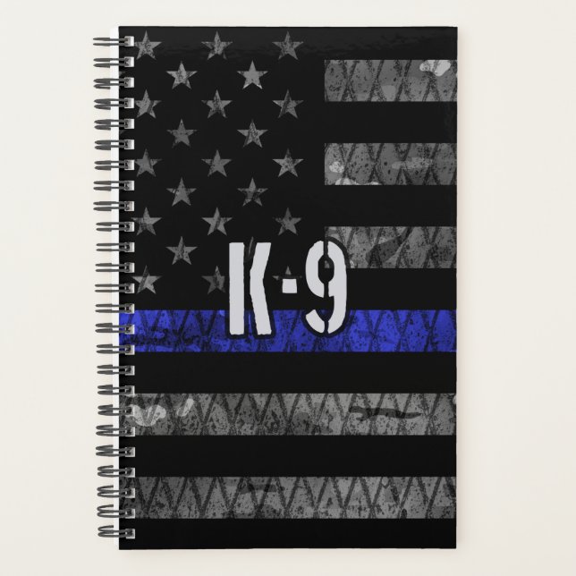 Drapeau de police de l'unité K-9 en détresse (Devant)