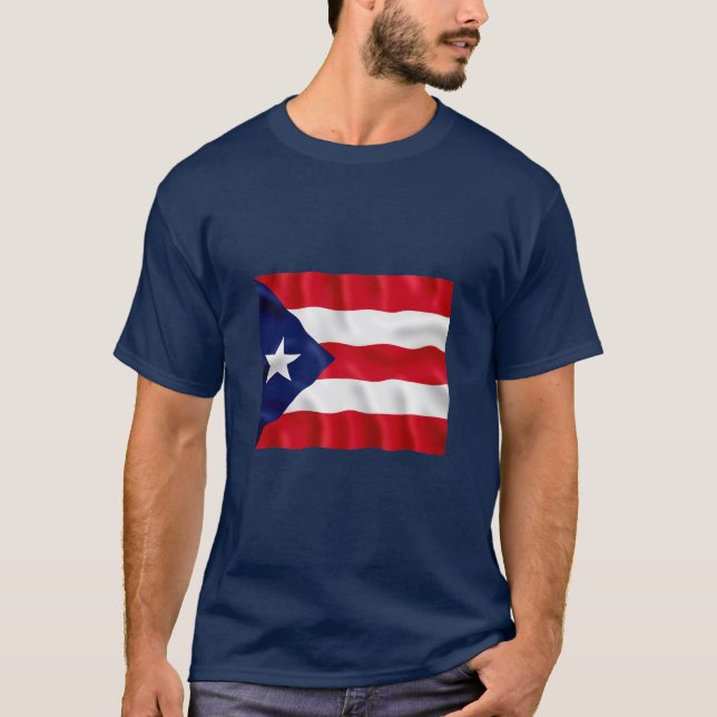 Drapeau de Porto Rico - T-shirt foncé de base (Devant)