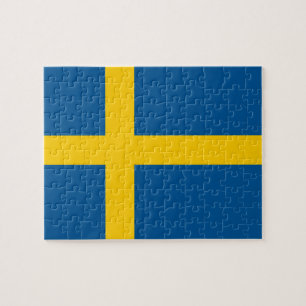 Drapeau de puzzle de la Suède