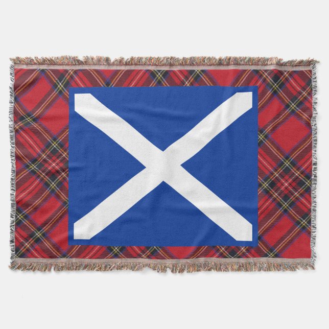 Drapeau de Saltire d'écossais de couverture de jet (Devant)