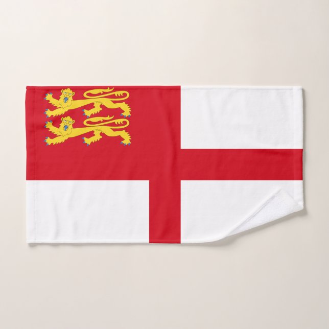 Drapeau de Sercq (Serviette à main)