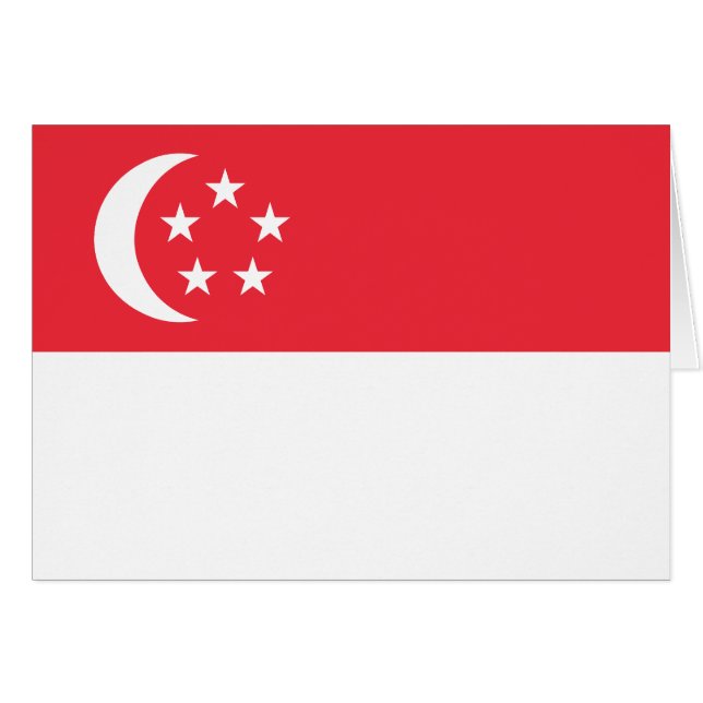 Drapeau de Singapour (Devant horizontal)