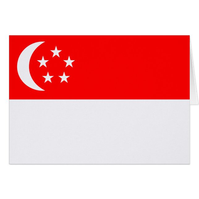 Drapeau de Singapour (Devant horizontal)