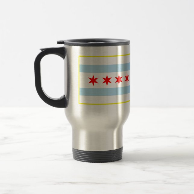 Drapeau de tasse de voyage de Chicago (Gauche)