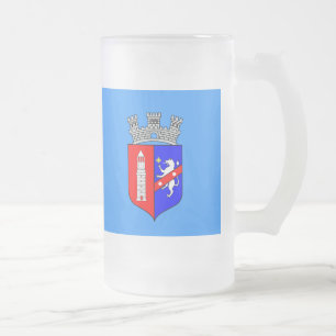 Drapeau de Tirana, Albanie Beer Mug en Verre Dépol