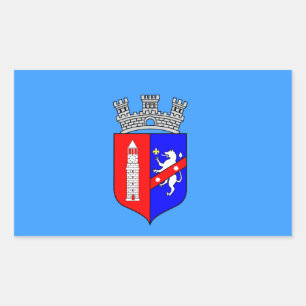 Drapeau de Tirana, Albanie Sticker rectangulaire