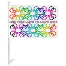 Drapeau de voiture GAY (utilisation dans un défilé