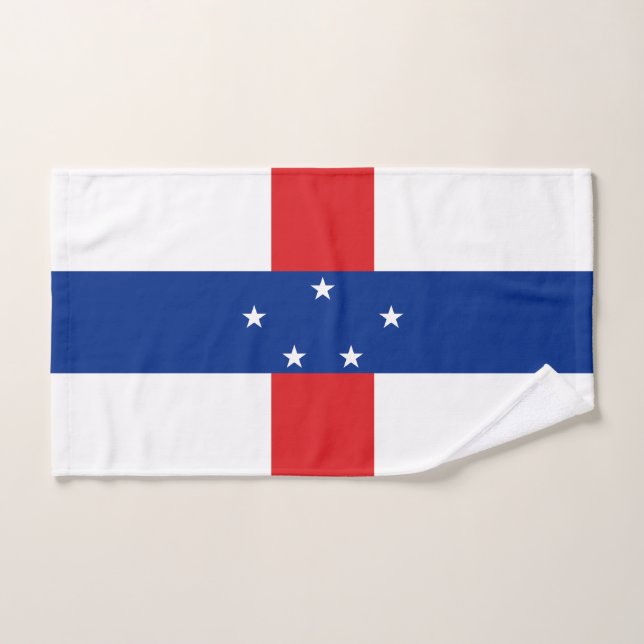 Drapeau des Antilles Pays-Bas (Serviette à main)
