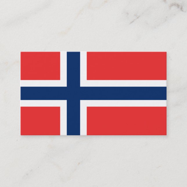 Drapeau des cartes de visite de la Norvège (Devant)