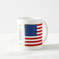 Drapeau des Etats-Unis + Tasse de carte