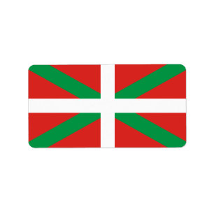 Drapeau des étiquettes Basques de pays