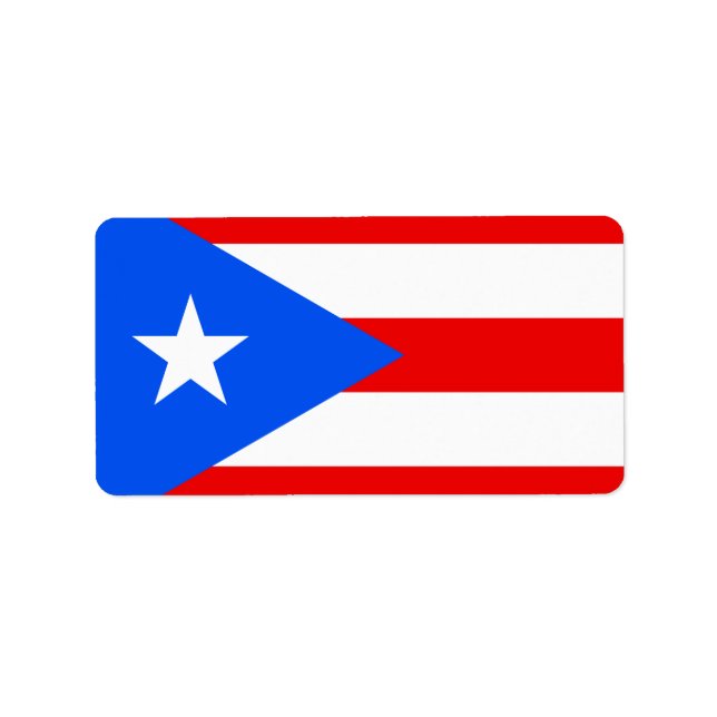 Drapeau des Étiquettes de Porto Rico (Devant)