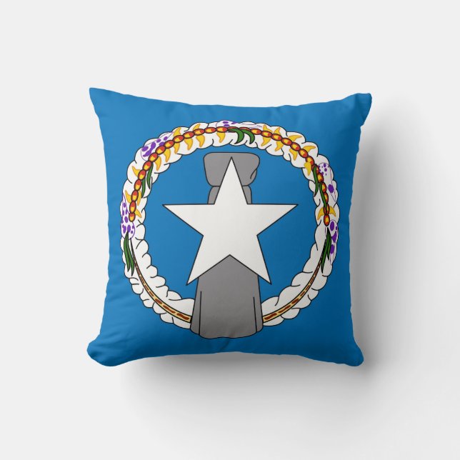 Drapeau des îles Mariannes du Nord Coussin du MoJo (Recto)