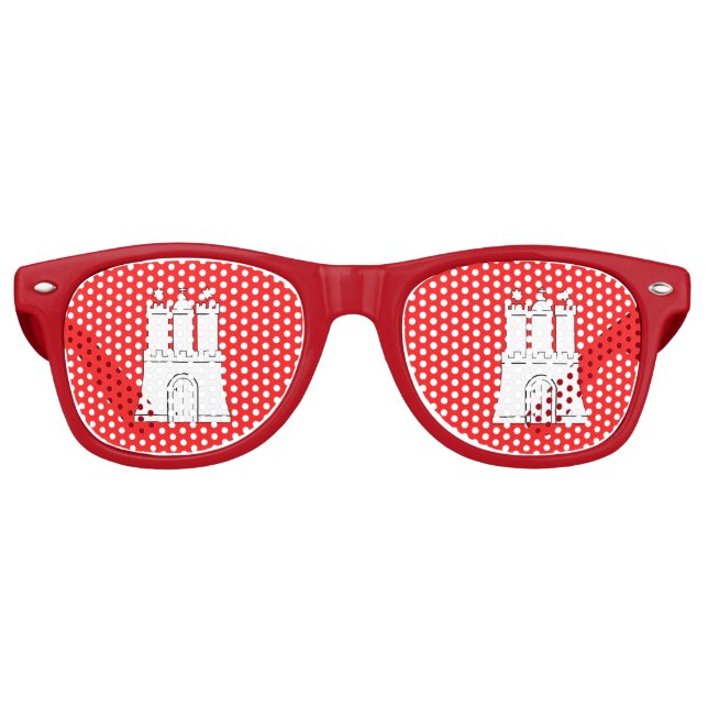 Drapeau des lunettes de soleil rétro de Hambourg (Devant)