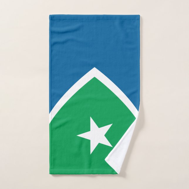 Drapeau des rapides de cèdre, Iowa (Serviette à main)