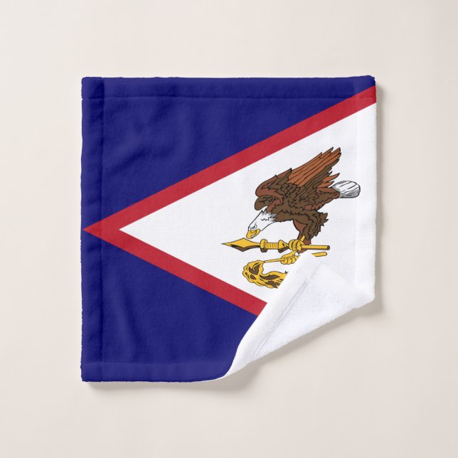 Drapeau des Samoa américaines patriotiques (Gant de toilette)