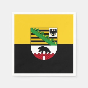 Drapeau des serviettes en papier Saxe-Anhalt