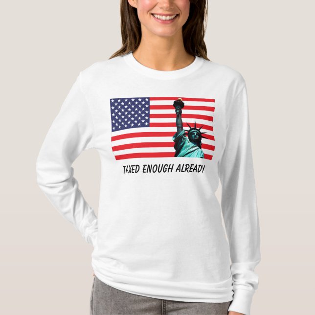 Drapeau des USA et statue de T-shirts de liberté (Devant)