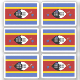 Drapeau d'Eswatini - une collection Sticker