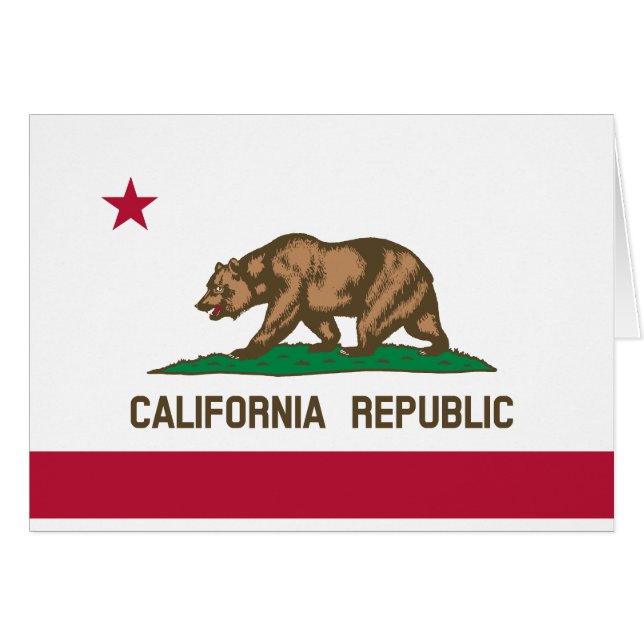 Drapeau d'État de la République de Californie (Devant horizontal)