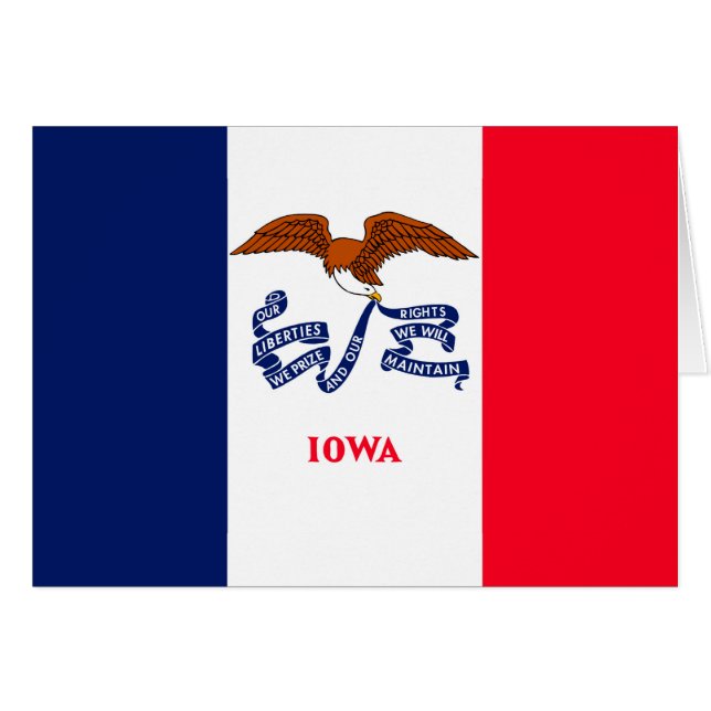 Drapeau d'État Iowa (Devant horizontal)