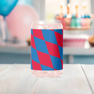 Drapeau diamant Bavière bleu et rouge Motif