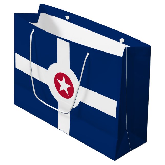 Drapeau d'Indianapolis, Indiana Grand sac cadeau (Devant Angle)