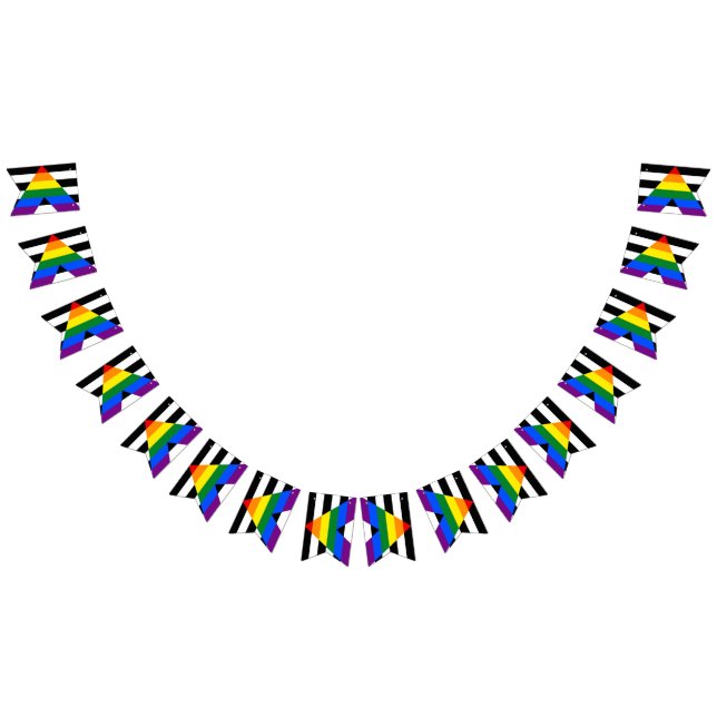 Drapeau direct Bannière de Bunting LGBT Parti (Tout)