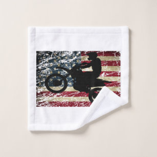 Drapeau Dirt Vélo USA Drapeau T-Shirt Motocross Dr