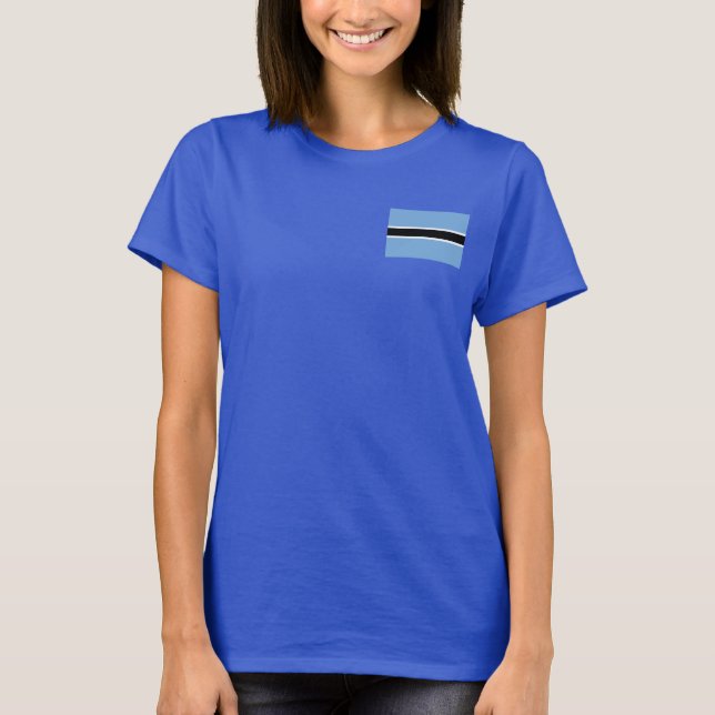 Drapeau du Botswana et carte t-shirt (Devant)