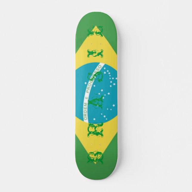Drapeau du Brésil Skateboard (Devant)