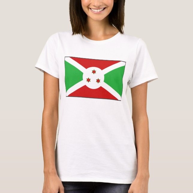 Drapeau du Burundi x Carte T-shirt (Devant)