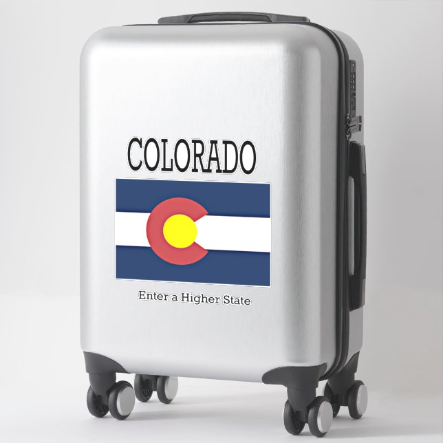 Drapeau du Colorado et étiquette de devise (Sur valise)