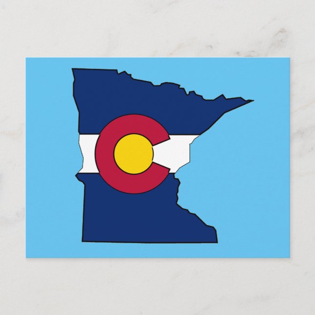 Drapeau du Colorado Minnesota contour carte postal (Devant)