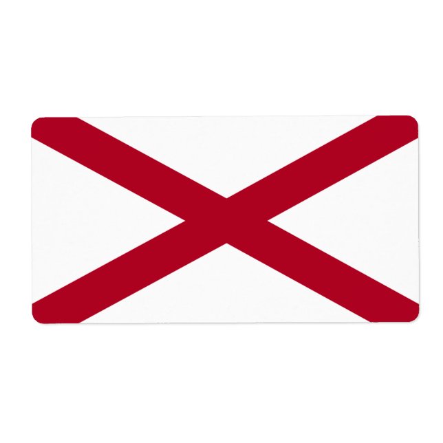 Drapeau du Étiquette de l'Alabama (Devant)