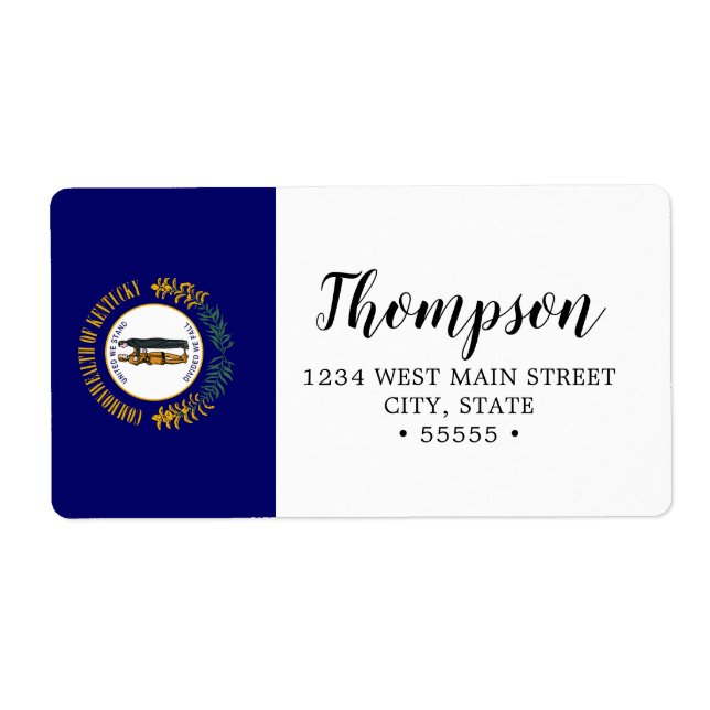 Drapeau du Étiquette retour du Kentucky (Devant)