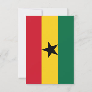 Drapeau du Ghana Carte de remerciements plat