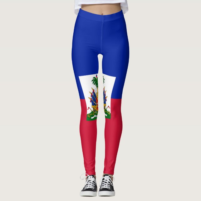 Drapeau du Haïti legging (Devant)