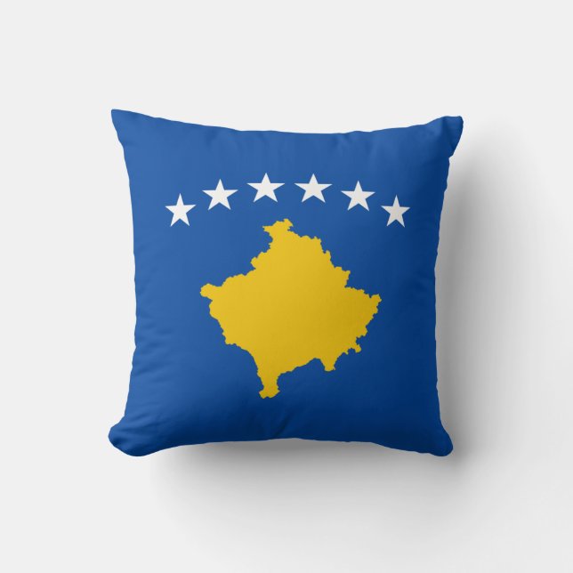 Drapeau du Kosovo x Coussin du drapeau (Recto)