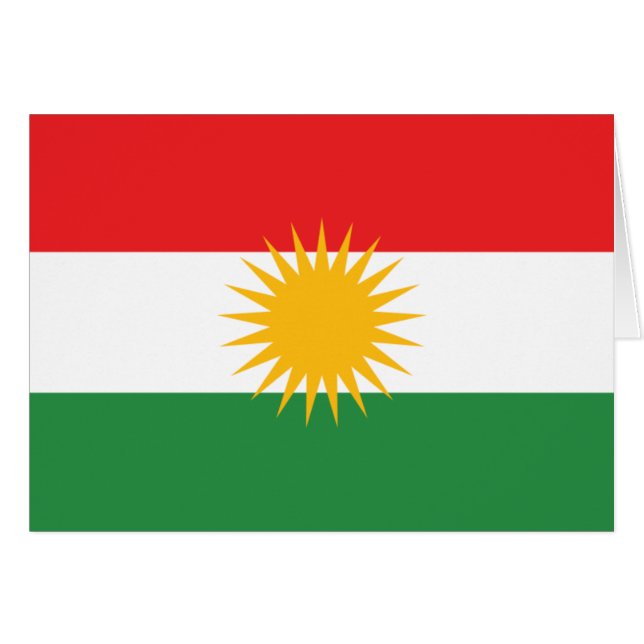 Drapeau du Kurdistan (Devant horizontal)