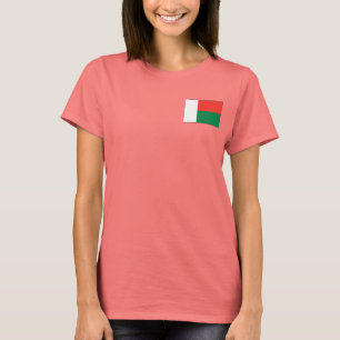 Drapeau du Madagascar + T-shirt de carte