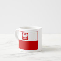 Drapeau du manteau de la Pologne des tasses de