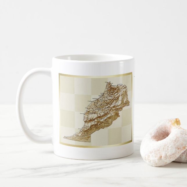 Drapeau du Maroc + Tasse de carte (Avec donut)