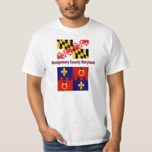 Drapeau du Maryland et T-shirt de drapeau du comt