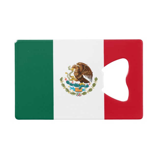 Drapeau du Mexique Carte de crédit Bottle Opener (Dos Horizontal)